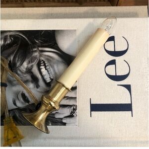 Vintage Brass Lamp Candlestick